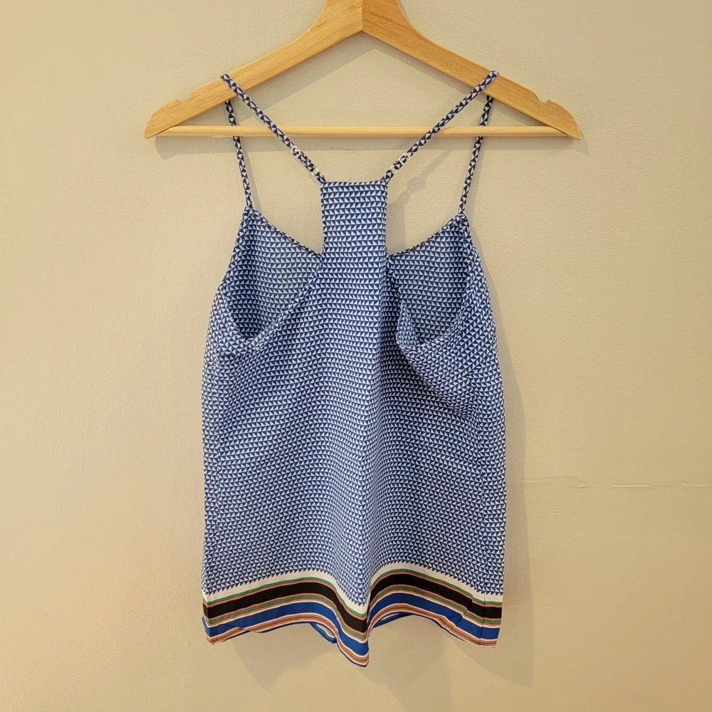 J Crew Camisole Women's Size 2 Blue Tank Top Cami Spaghetti Strap Blouse Boho‎